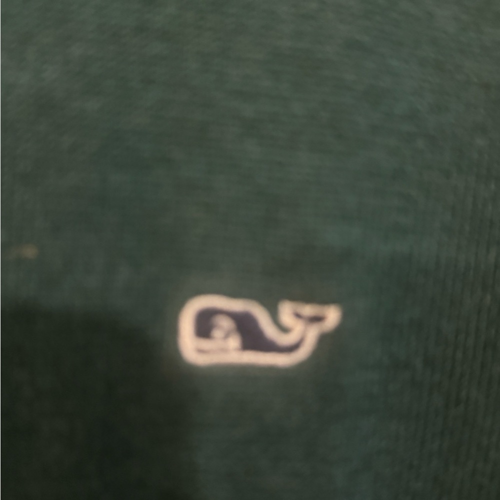 Vineyard Vines Forest Green Quarter Zip-Up Pullover Sweater - Picture 3 of 3